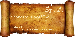 Szokolai Loréna névjegykártya
