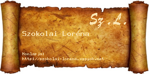 Szokolai Loréna névjegykártya